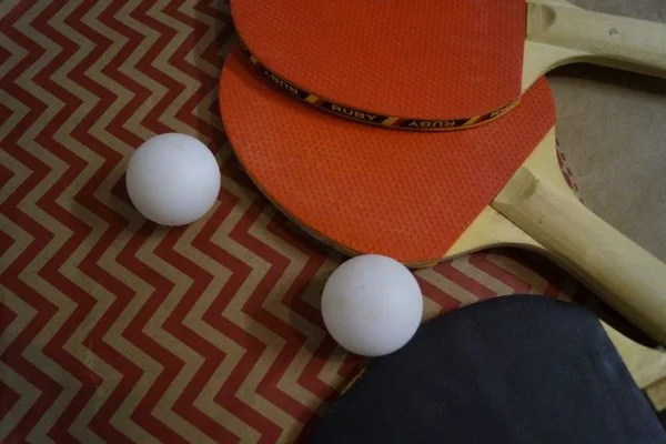 ping pong racket closeup